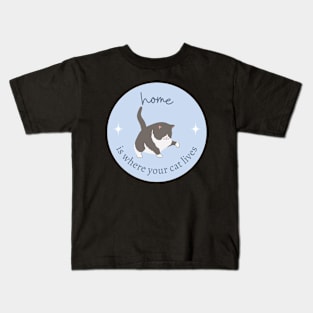 Home Is Where Your Cat Lives Cute Kitten Kids T-Shirt